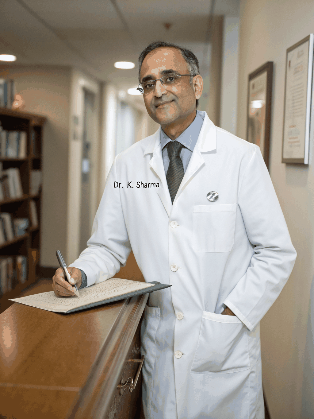 Portrait of author K. Sisodiya, MD